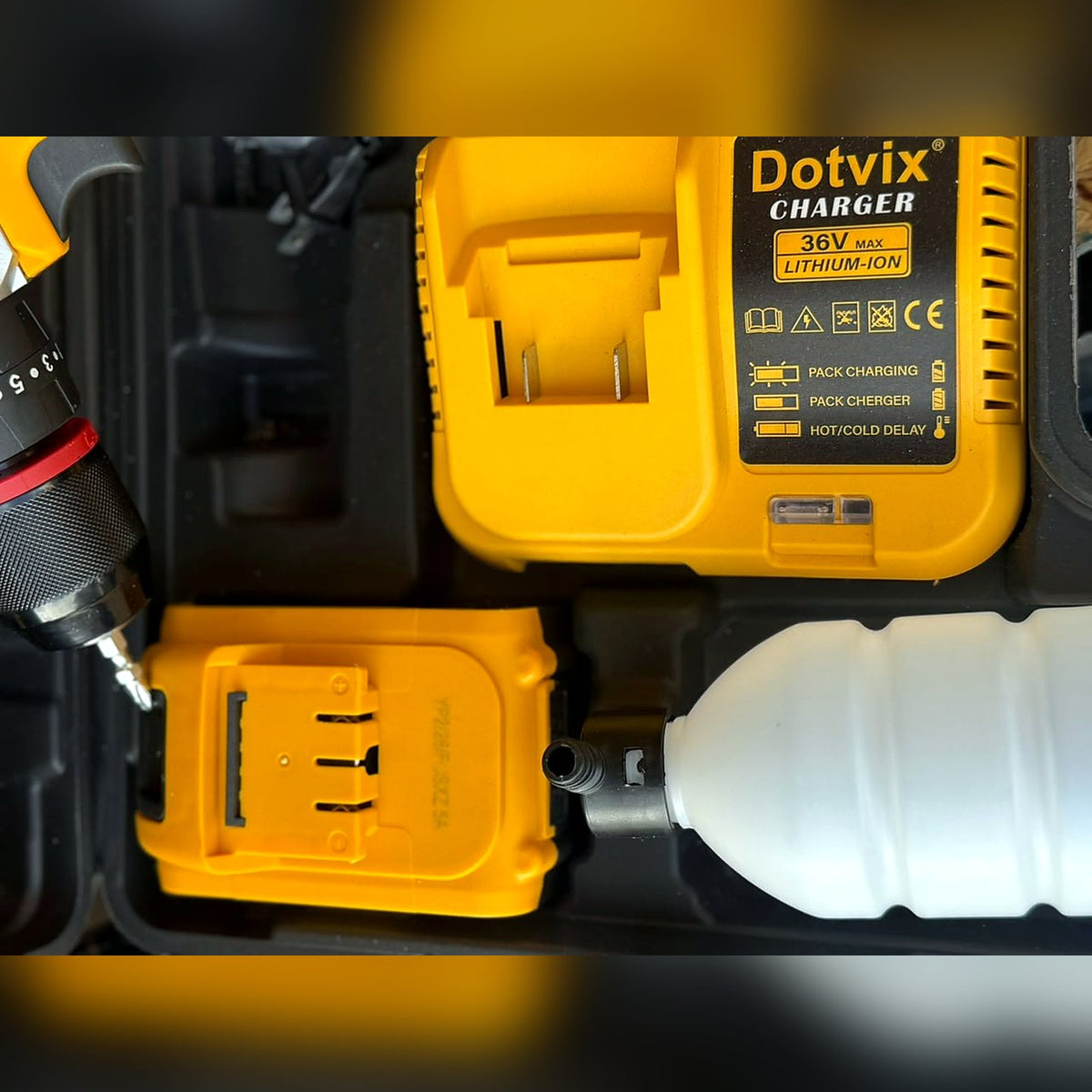 Kit Taladro Inalámbrico 36V con Herramientas y Maletín