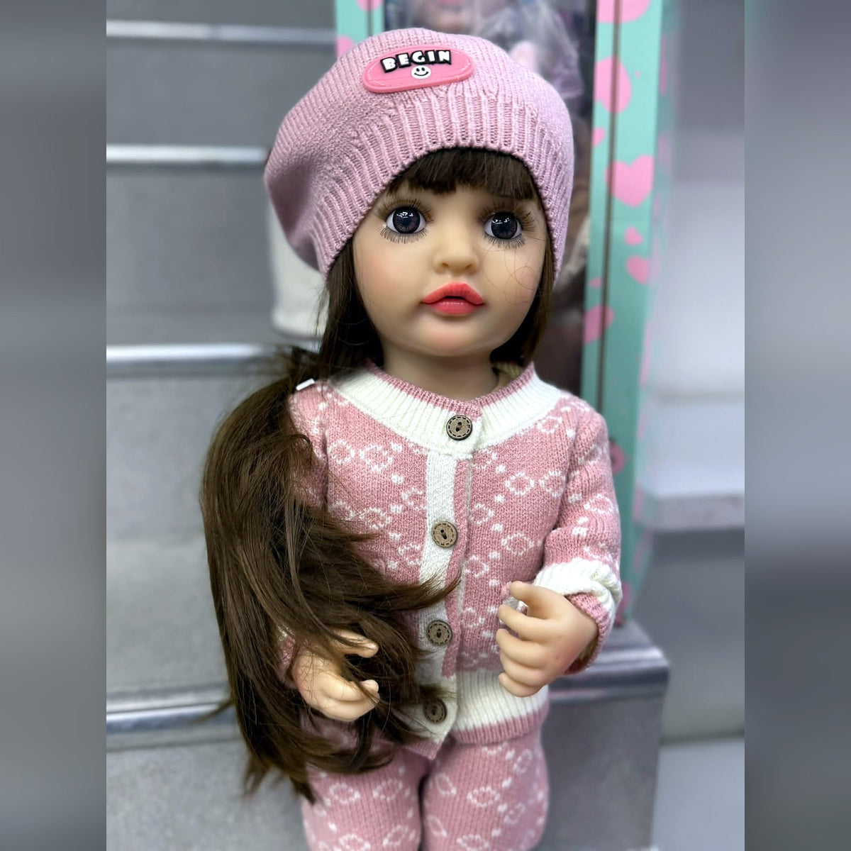 Muñeca Reborn Niña con Ropa de Moda y Accesorios