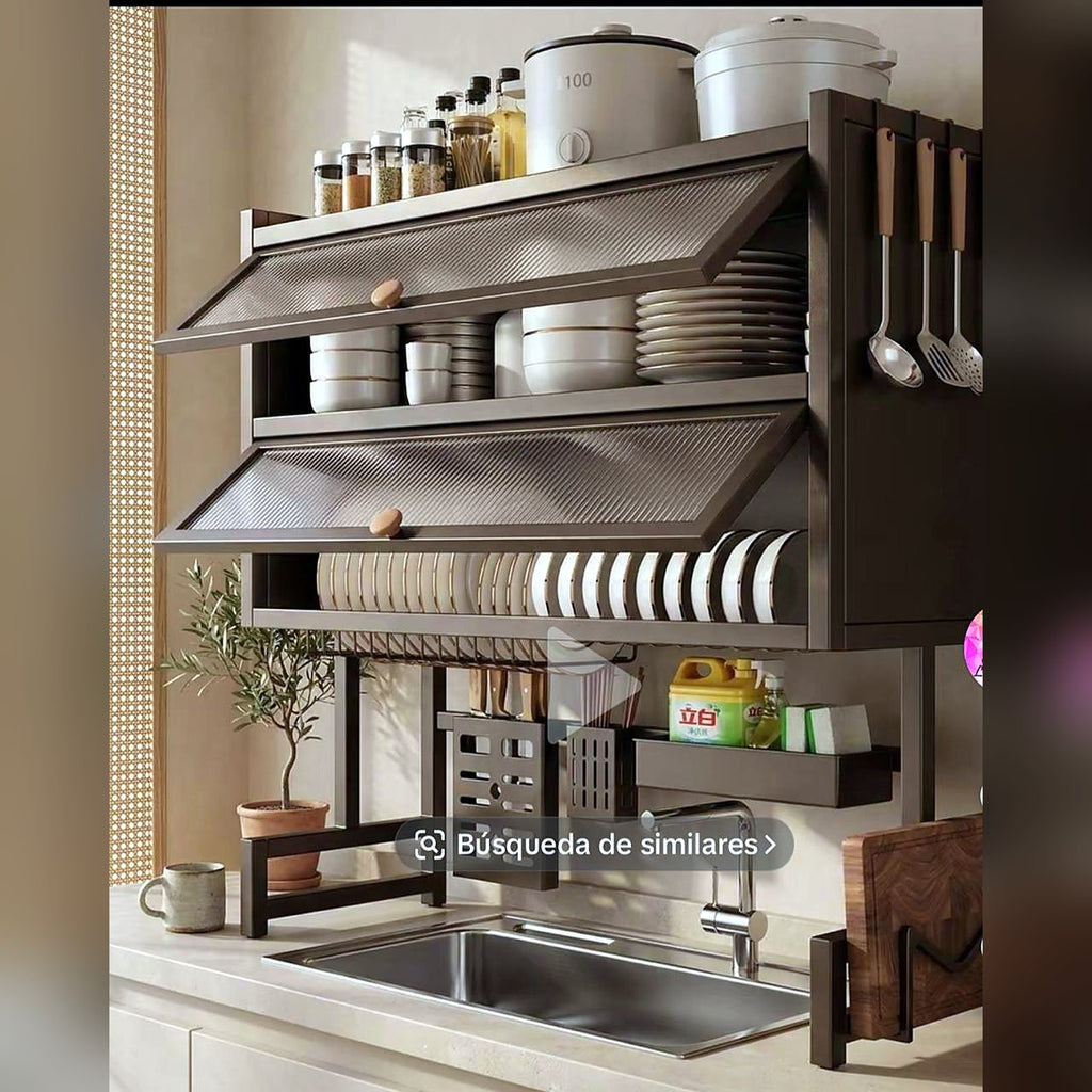 Organizador de Cocina con Puertas y Escurridor